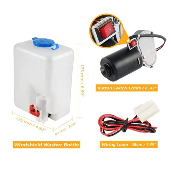 UTV Windshield electric wiper with tank
