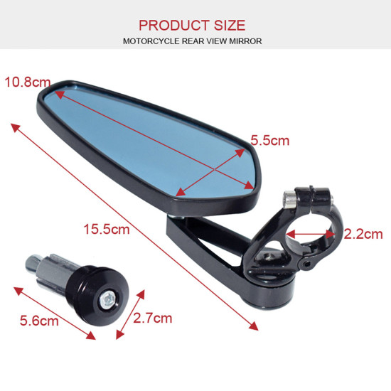 mirrors black with mount kits LU1796