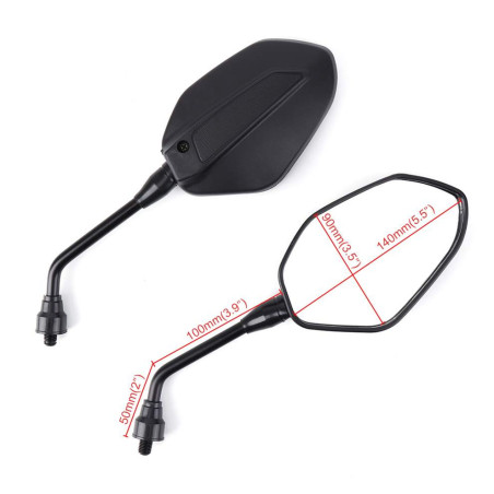 mirrors black with mount kits LM-125B M10