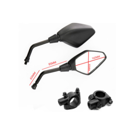 mirrors black with mount kits LM-146B M10