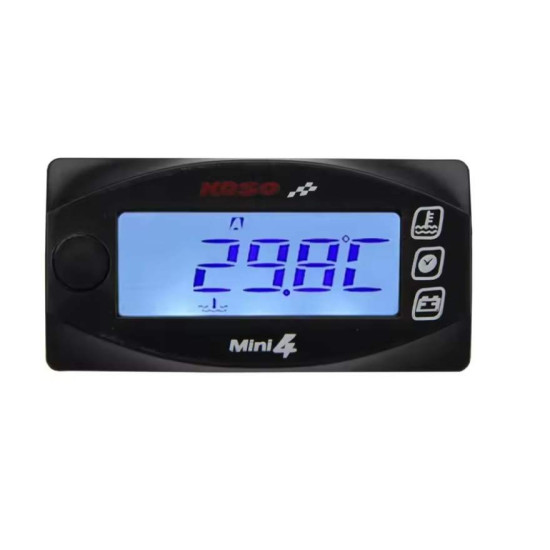 digital thermometer blue Koso mini 4 with 2 sensors