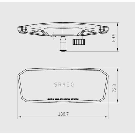 Mirror central Can-am maverick X3 715004924