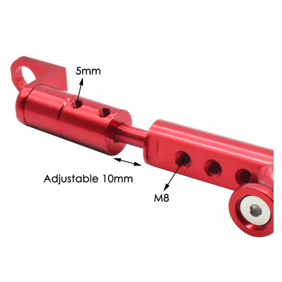 Alloy balance bar for handlebar witho holes black