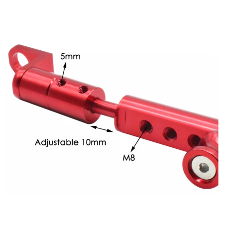 Alloy balance bar for handlebar witho holes black