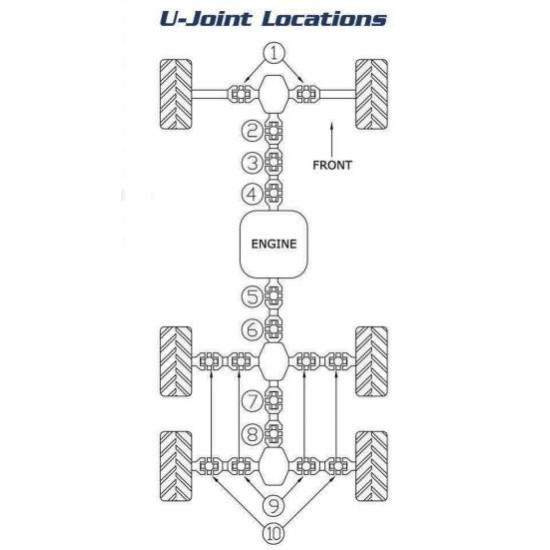 U-joint kit Kawasaki 19-1004