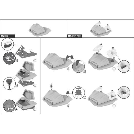 Rear box GKA tesseract Cfmoto Zforce 800 1000 2019-2022 010_091_00