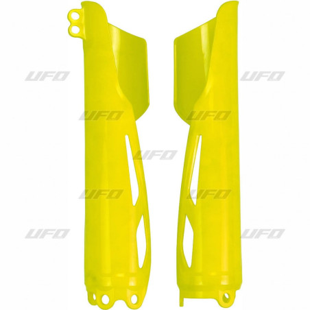 UFO priekinių amortizatorių apsaugos HONDA CRF 250R-RX '19, CRF 450R-RX '19 spalva geltona FLUO