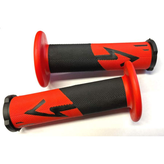 Handlebar grips ATV black red