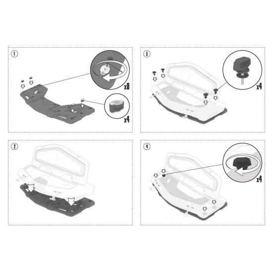 Front Box tesseract Cfmoto cforce 520 2023 with plastic carrier 010_150