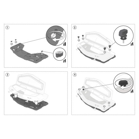 Front Box tesseract Cfmoto cforce 520 2023 with plastic carrier 010_150