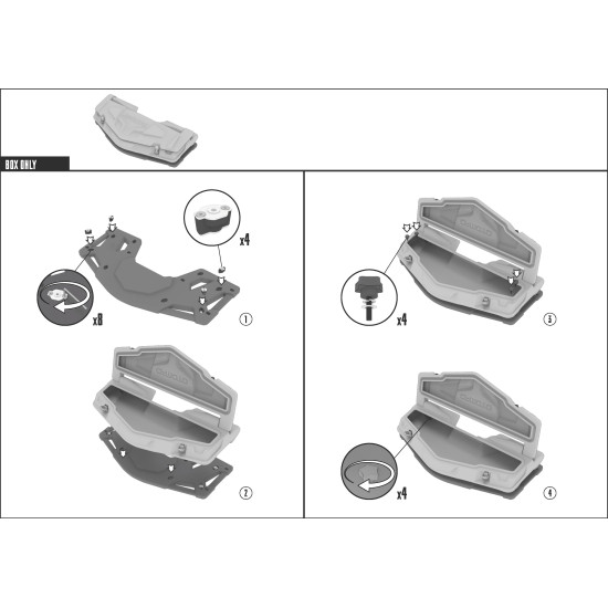 ATV front box tesseract Cfmoto cforce 625 plastic carrier 010_085_00