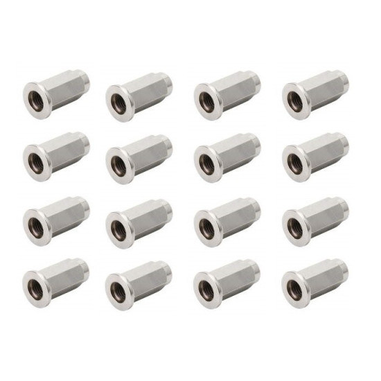 wheel nut chrome flat M10x1,25 HEX 14 L-32 13211 16 pcs