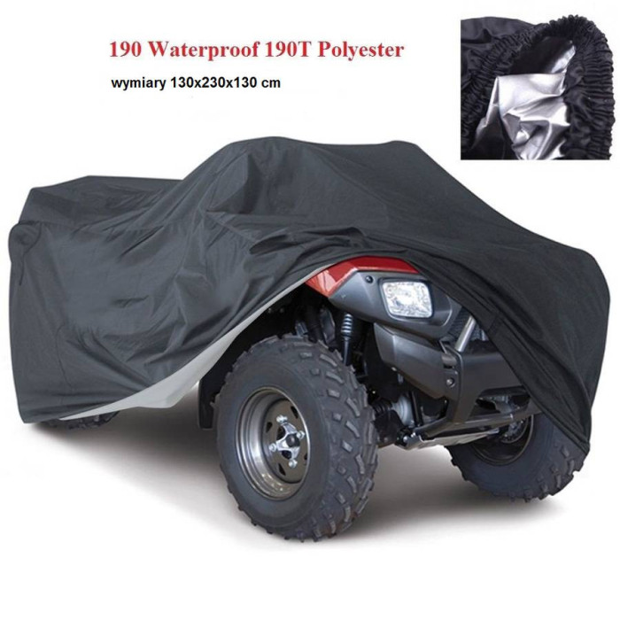ATV cover black silver sizes XXXL
