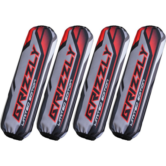 Shock cover Yamaha Grizzly 660 700 gray-red new model