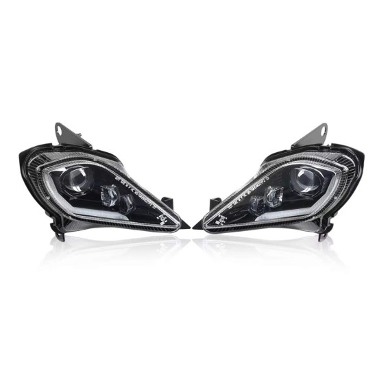 Front led lights with halo Yamaha raptor 250 350 700 YFZ 450R homologation E24