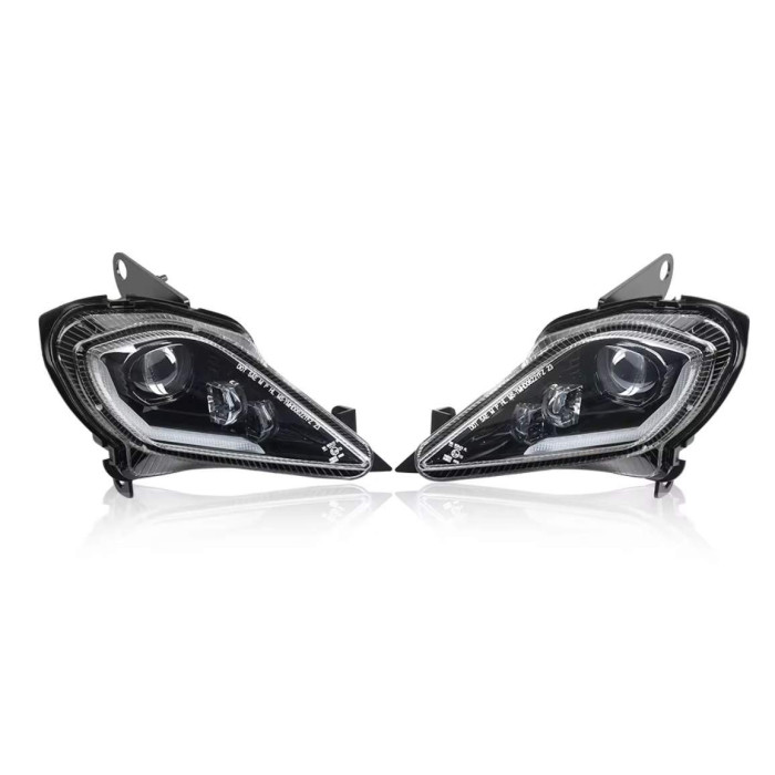 Front led lights with halo Yamaha raptor 250 350 700 YFZ 450R homologation E24