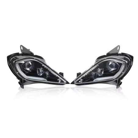 Front led lights with halo Yamaha raptor 250 350 700 YFZ 450R homologation E24