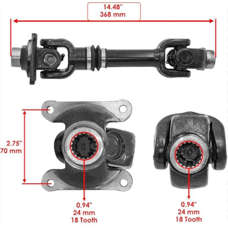 rear propeller shaft Can-am Outlander Renegade 500 650 800 G1 703500801 L370 18 18