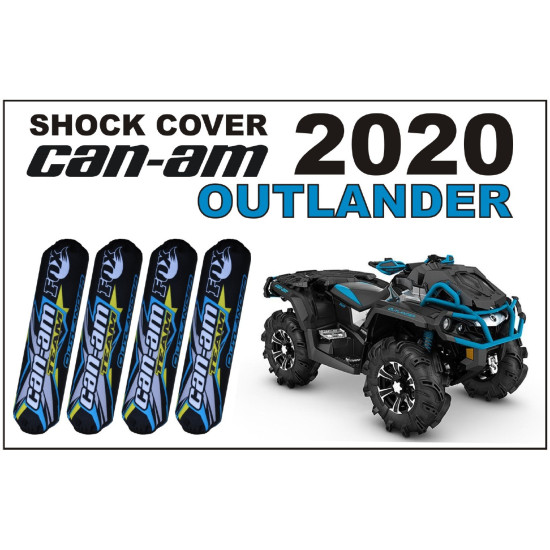 Shock cover Can-am Outlander black-blue for fox shock