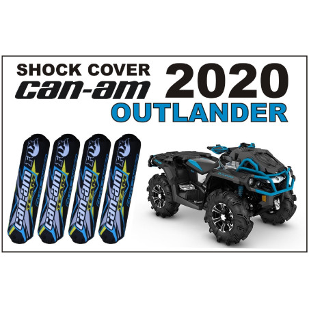 Shock cover Can-am Outlander black-blue for fox shock