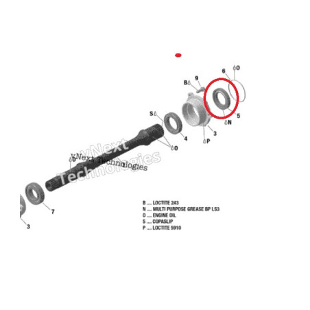 Engine Seal can-am outlander renegade G1 G2 420850055 front rear