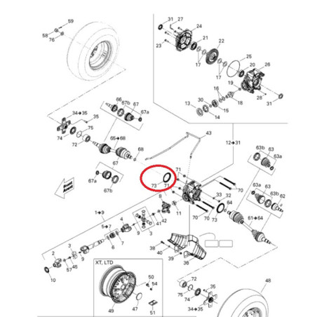 Wear sleeve can-am outlander renegade G1 G2 705501124