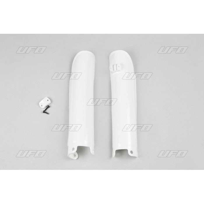 UFO front shock absorber protectors KTM SX/SXF '01-'06, EXC '01-'07 color white