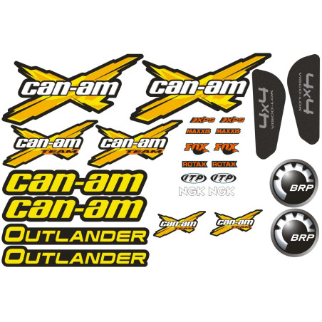 Stickers set Can-am outlander color yellow
