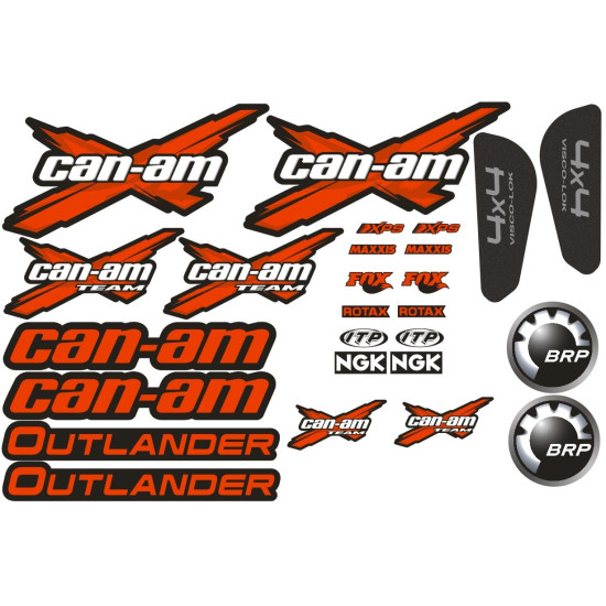 Stickers set Can-am outlander color red