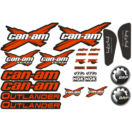 Stickers set Can-am outlander color red