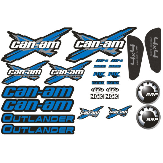 Stickers set Can-am outlander color blue