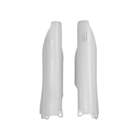 RACETECH priekinių amortizatorių apsaugos KAWASAKI KXF 250/450 06-08, KX 125/250 07-08, KLXR 450 07-15 spalva balta (KA03778280)