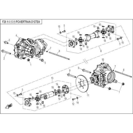 11. Rear brake disc cfmoto 500 X5