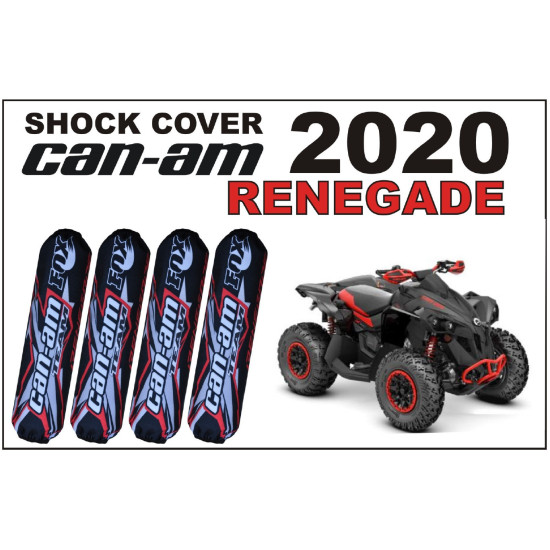 Shock cover Can-am Renegade black-red fox shock