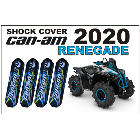 Shock cover Can-am Renegade black-blue fox shock