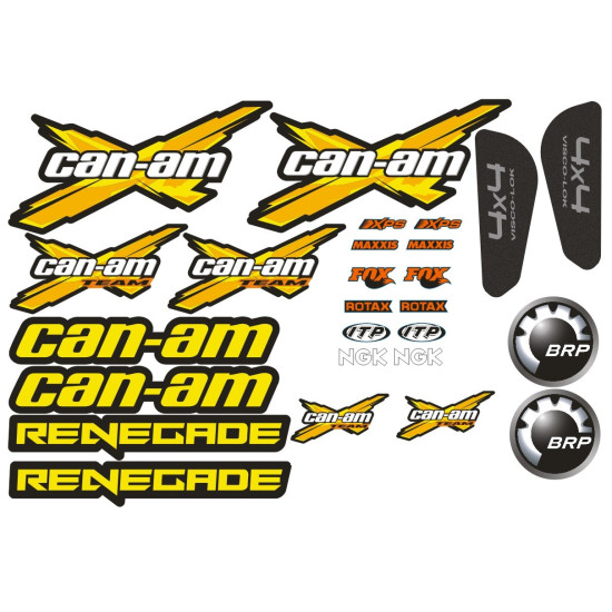 Stickers set Can-am Renegade color yellow