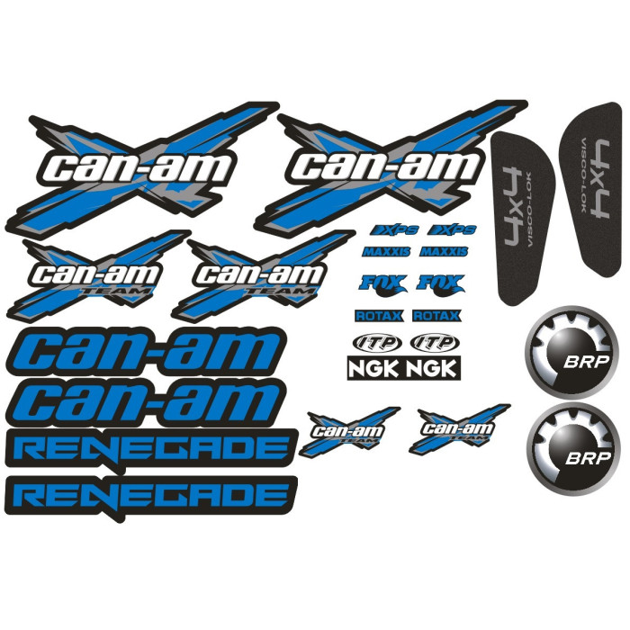 Stickers set Can-am Renegade color blue
