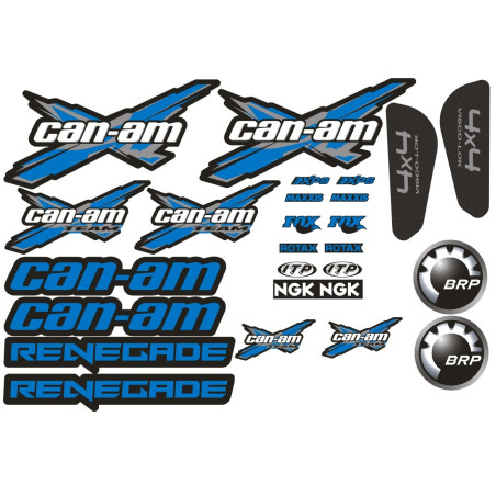Stickers set Can-am Renegade color blue