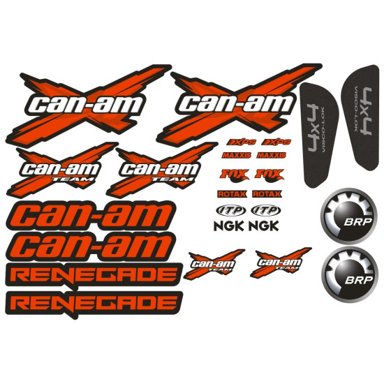 Stickers set Can-am Renegade color czerwony