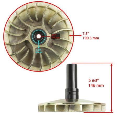 Primary clutch can-am outlander renegade 800 1000 420280374