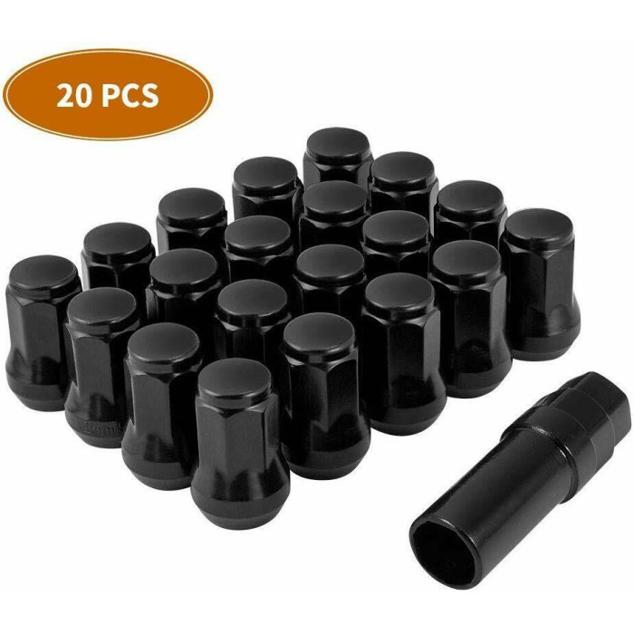 Nut to wheel thread M12 color black