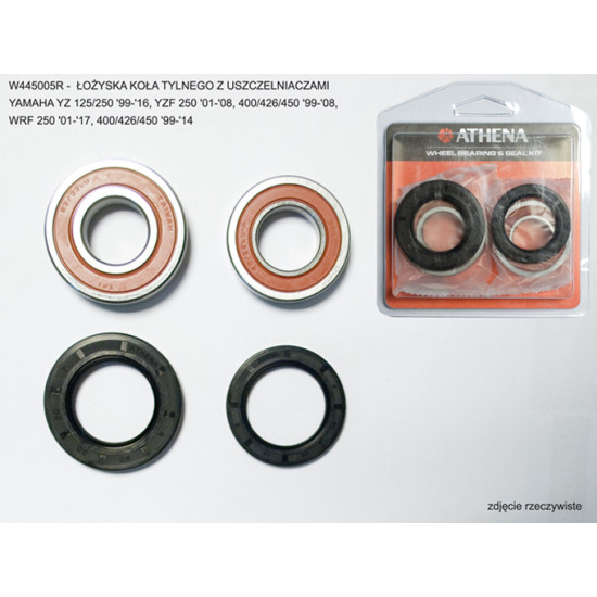 ATHENA rear wheel bearings with seals YAMAHA YZ 125/250 '99-'16, YZF 250 '01-'08, 400/426/450 '99-'08, WRF 250 '01-'17, 40