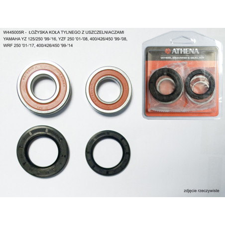 ATHENA galinio rato guoliai su riebokšliais YAMAHA YZ 125/250 '99-'16, YZF 250 '01-'08, 400/426/450 '99-'08, WRF 250 '01-'17, 40