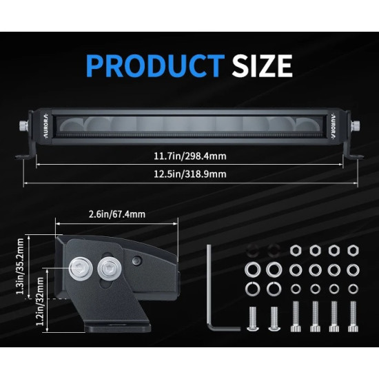 Led bar Aurora LED 10 50W RGB ALO-S5D1-10-R5Q homologacja