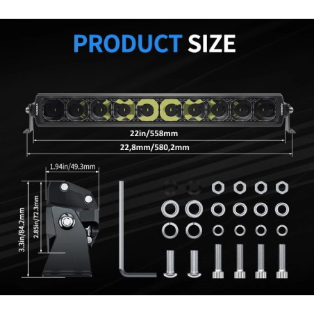 Led bar Aurora LED 20 150W dual color ALO-D6-20-P23H1