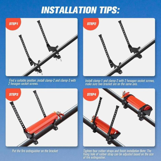 Fire extinguisher mount kit 1,5-2