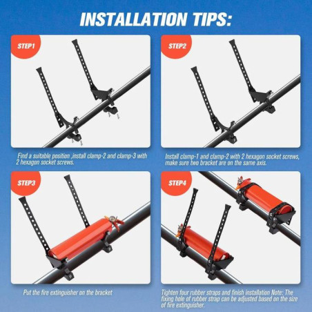 Fire extinguisher mount kit 1,5-2