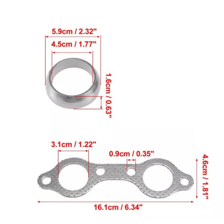 exhaust gaskets full kit Polaris RZR Ranger 800 3610181