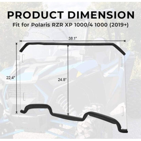 windshield full size Polaris RZR XP Turbo 2019-2024