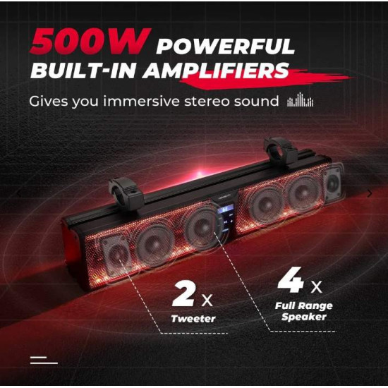 RGB Soundbar 26 for UTV wehicles
